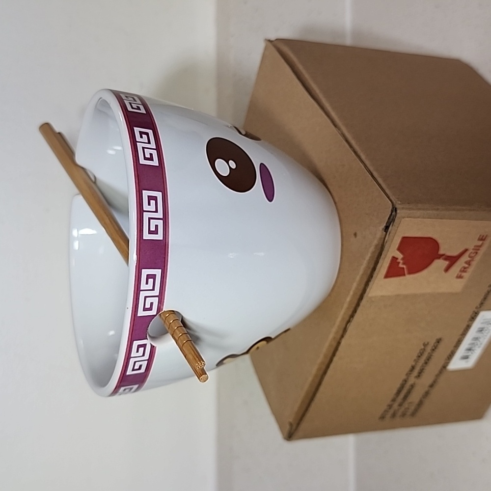 Ramen Bowl Miso Hungry Bowl with Chopsticks Set New - Picture 6 of 8